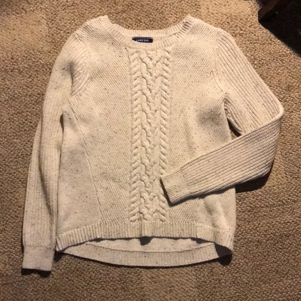 Cute Off-White Sweater w/ Colored Dots